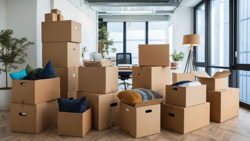 Bild zeigt Umzugskartons für den Blog Kosten eines Umzugsunternehmens