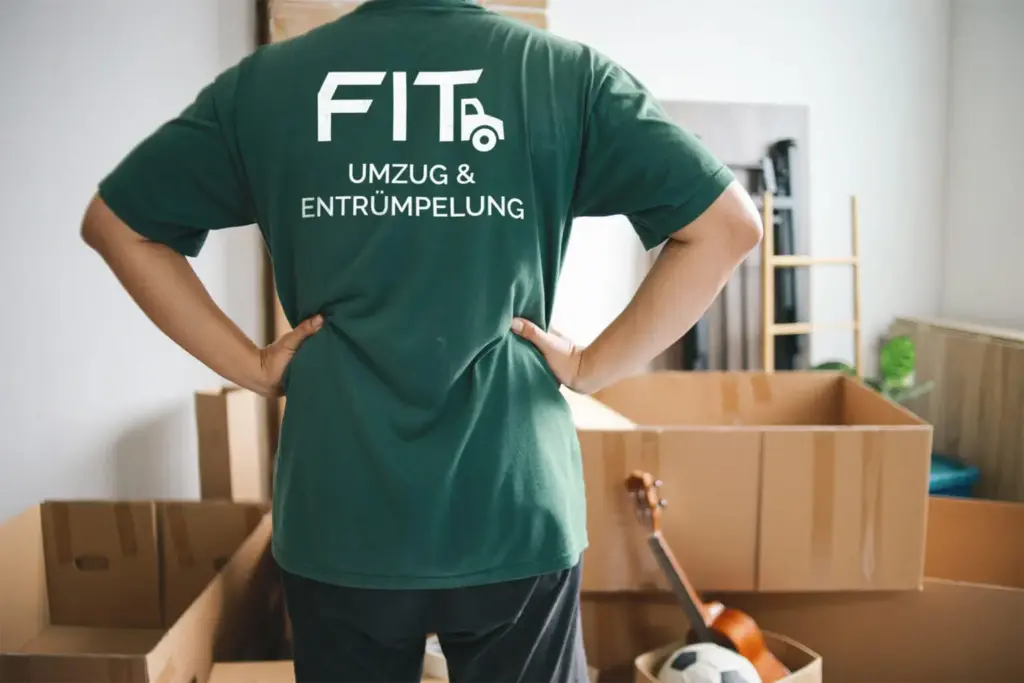 Bild zeigt einen Umzugshelfer der Umzugsfirma in Stuttgart von hinten Privatumzug Stuttgart Umzug Stuttgart Umzugshelfer Ludwigsburg Leonberg